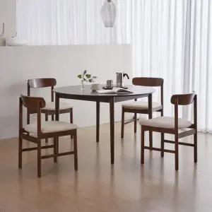 베스트리빙 하이디 네이처 알로 4인(1000) 원형 원목 카페 인테리어 식탁세트/의자 4