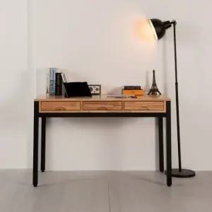 [에보니아] 스틸 참죽원목 서랍책상1200 [수도권무료배송]