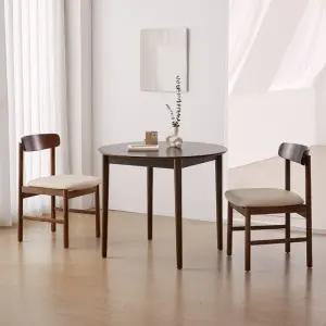 베스트리빙 하이디 네이처 알로 2인(800) 원형 원목 카페 인테리어 식탁세트/의자 2개