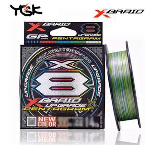 기존 YGK X-BRAID 업그레이드 펜타그램 낚시 라인 새로운 색상 멀티필라멘트 X8 PE Made in Japan 150M/200