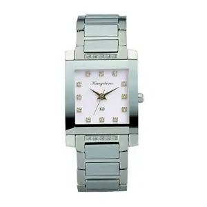 킹덤  고품격 큐빅 보석 텅스텐 남성 선물 명품 예물 고급 사각 메탈 손목 시계 / KD3020WM