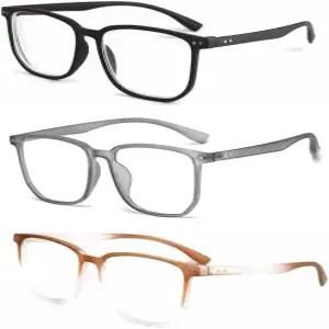 HDiGit 3팩 여성 및 남성용 근시 안경 - 운전용 원거리