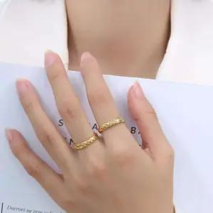 제니 코코 퀼팅 엠보 크러시 반지 3mm 6mm 퀄팅 미니 라지 쿠션 명품 크러쉬 써지컬 CC 볼드 레이어드 링