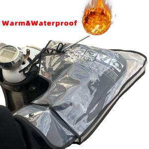 1쌍 겨울용 오토바이 핸들바 장갑 방수 보온 전기 자전거 열 방풍 커버