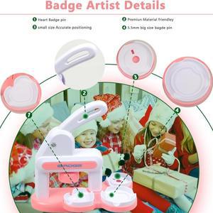 버튼 제작기 55mm 배지 DIY 펀치 프레스 세트 (원형 커터 및 부품 포함) 핀