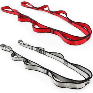 다기능 요가 벨트 스트레치 데이지 체인 연장 스트랩, 야외 등반, 스윙, 요가 해먹, 내구성 조절 가능, 1