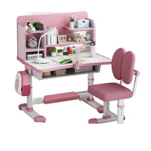 책상 리프팅 높이조절 데스크 핑크 공부 선반 테이블 700/800 초등학생