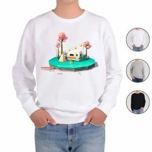 맨투맨 전색상 오두막 캠핑장의 하룻밤 프린트셔츠 UWL8+7AXJ