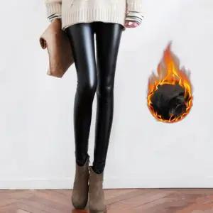 여성 스판 가죽 기모레깅스 1P 슬림 겨울 쫄바지 팬츠 pxV1+3iYA