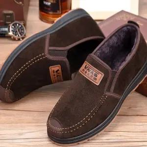 남성 겨울 털 내피 방한 단화 캐주얼 기모 로퍼 kZk1+6cYP