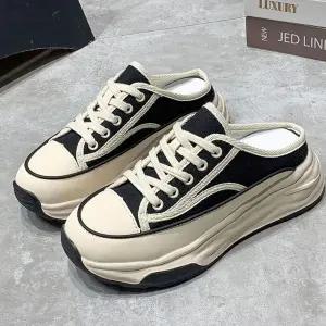 여자 데일리 키높이 뮬 스니커즈 444 sBd3+4uya