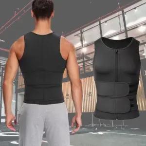 있는 허리지지 복부 2중밴드 몸매 보정 조끼 지지나시 이중복대나시 자세