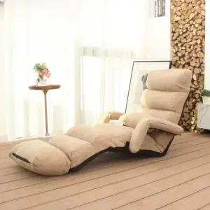 1인 리클라이너 좌식 팔걸이형소파 의자 접이식 플로어 베드 거실 등받이 좌식소파 쇼파