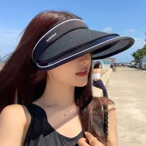 여성 돌돌이 썬캡 햇빛차단 챙모자 여름 비치 모자 hWf3+2lPM