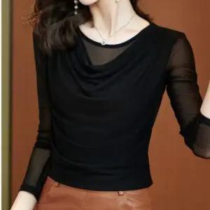 여성 댄스복 상의 라틴 라인 댄스 요가 필라테스 무대의상 CIH7+3ngL