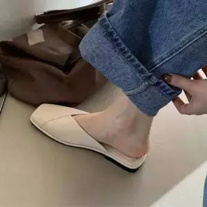 여자 봄 데이트 룩 편한 슬리퍼 형 뮬 구두 블로퍼 XPH3+3aEA