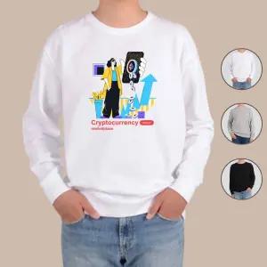 맨투맨 프린팅티셔츠 가상화폐 비트코인 jgS5+6SHr