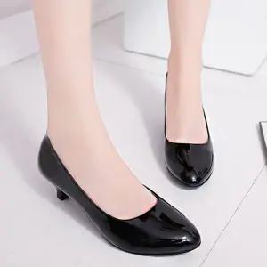 승무원 면접용 깔끔한 기본 디자인 여자 외출 구두 YRK3+3DlG