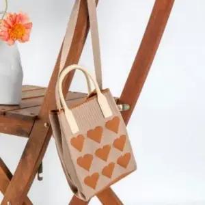 [패션] 니트 토트 숄더 크로스백 휴대폰 가방 미니 숄더백 크로스