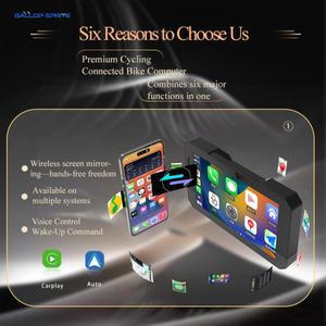 GallopSprite 카플레이 오토바이 스크린 GPS 내비게이션 무선 안드로이드 DVR 드라이브 레코더 모니터 IPX7