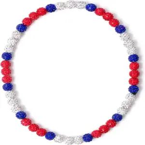 RIJXU 야구 목걸이 16인치/19인치/22인치 블링 드립 라인스톤 클레이 비즈 체인 남성용 쿨 스포츠 주얼리