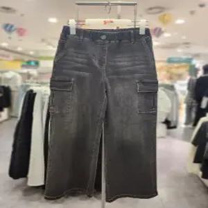 소이주니어 세이브존01 와이드카고블랙진 25f1258