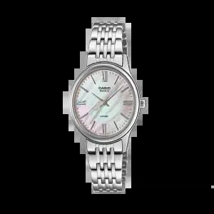 카시오 메탈시계 CASIO 현대백화점 충청점 발송 BLS-100DS-4AVDF 세련된 실버 자개 다이얼 여성 메탈 시계