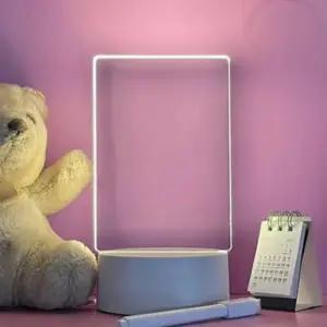 [에이치플러스몰]TBZ LED 메모 투명보드 스탠드 USB 메세지보드