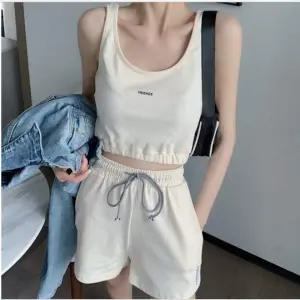 [콩심팥심]여성용 나시 상하세트 크롭 운동복 요가 헬스