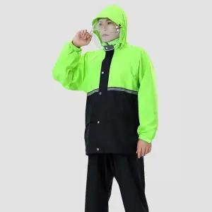 형광 우비 자전거 오토바이 바이크 레인코트