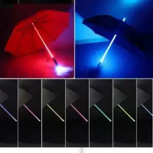 발광 LED 라이트 검 우산 학생용 조명 손전등 무대용 우산