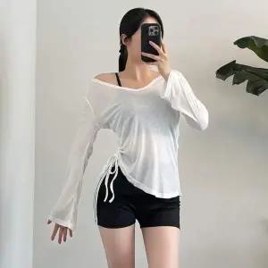 [콩심팥심]커버업 긴팔 루즈핏 운동복 요가 셔링