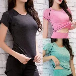 [콩심팥심]스포츠 요가 반팔티 운동복 트레이닝웨어