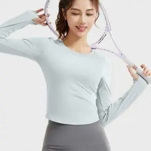 [콩심팥심]러닝 운동복 여성 긴팔 요가 티셔츠 스포츠