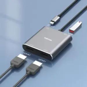디스플레이 USB-Type 4 C 컨버터 듀얼 TO HDMI USB변환 HDMI변환젠더