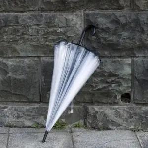 투명 장마 자동 투명우산 장우산 비닐 튼튼한 자동우산 장우산 16살대 투명