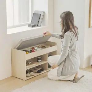 아씨방가구 베인 신발 정리 수납 벤치 스툴 의자 800