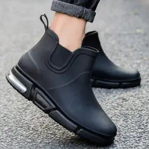 남자 레인부츠 미들 에어솔 방수용 신발