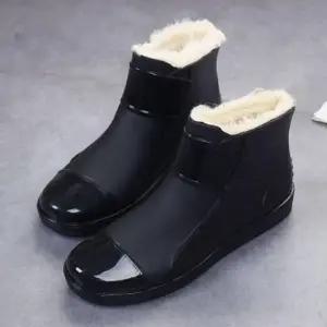 남자 방한화 털안감 겨울 방수 레인부츠