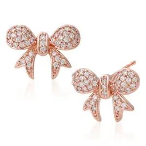 14K 골드필드 리본큐빅 귀걸이 WFG2HH2