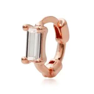 14K 골드핀 화이트 스퀘어 링 피어싱 (한쪽판매) WFG1BGA