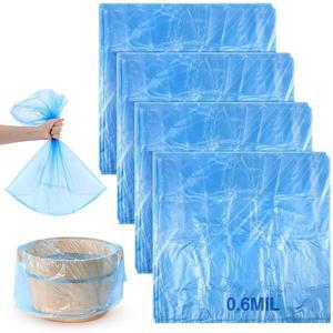 어메이징스파크 50개 블루 일회용 족욕 라이너 헤비 듀티 두꺼운 플라스틱 휴대용 호텔 가정용 대형 페디큐어 스파 백 25.6 x 21.6 인치