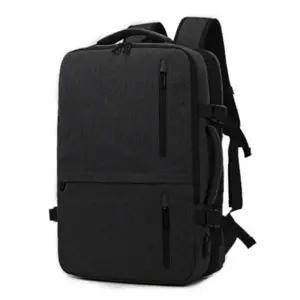 검정 백팩 USB 항공 확장 여행 배낭
