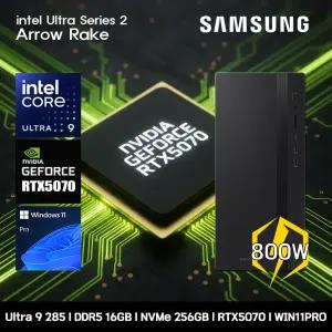 삼성데스크탑 코어 울트라9 RTX5070 컴퓨터 DM500THZ-Z9ADB-RTX5070 11PRO Ultra9-285 16GB SSD256GB