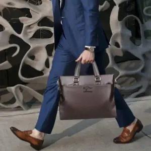 남성 사무용 가죽 토트백 서류 가방