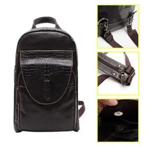 ( )소가죽 슬링백팩 남성 바디크로스백 2WAY 가방