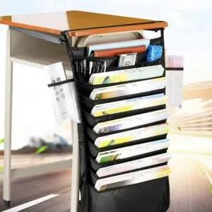 ( )책상 사이드 다용도 수납 정리 밴드 포켓 파우치 걸이