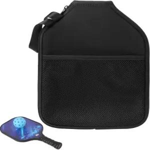 KEUYE 블랙 피클볼 패들 커버 대부분의 셀크릭 및 조올라와 호환 완벽한 크기 - 백용 9X 12인치 지퍼 포함