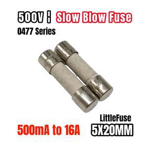 LF 500V 400Vdc 0477 고전압 시간 지연 세라믹 퓨즈 저속 블로우 5x20 500mA 1A 2A 3.15A 4A 5A 6.3A 8A 5