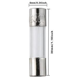 54pcs 6x30mm 고속 블로우 자동차 유리 튜브 퓨즈 모듬 키트 세트 2.5A 3A 4A 5A 6A 8A 10A 20AMP